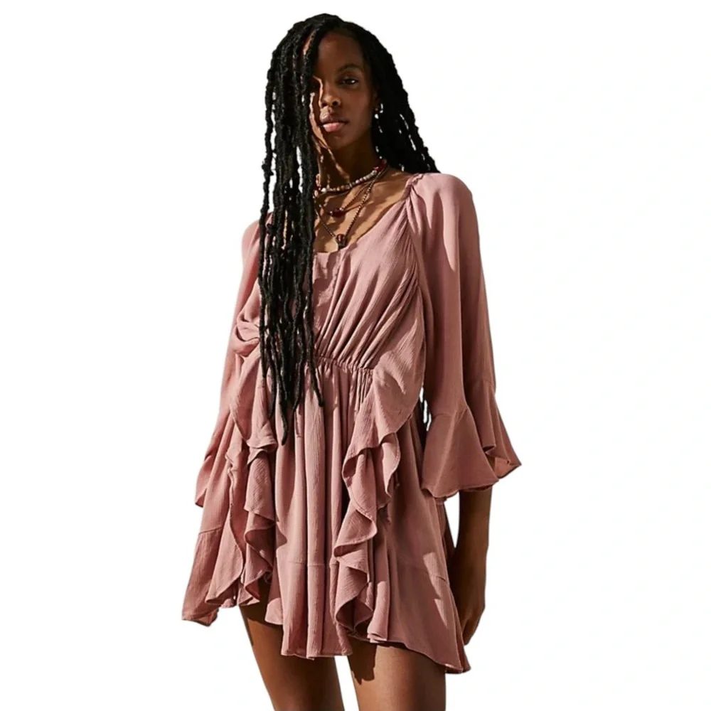 Free People The Right Decision Pink Mini Dress Size Extra Small